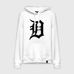 Толстовка-худи хлопковая женская Detroit Tigers, цвет: белый