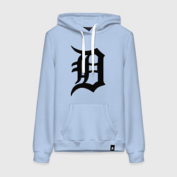 Толстовка-худи хлопковая женская Detroit Tigers, цвет: мягкое небо