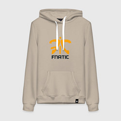 Толстовка-худи хлопковая женская Fnatic, цвет: миндальный