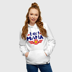 Толстовка-худи хлопковая женская Best mama logo, цвет: белый — фото 2
