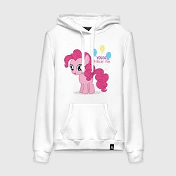 Толстовка-худи хлопковая женская Young Pinkie Pie, цвет: белый