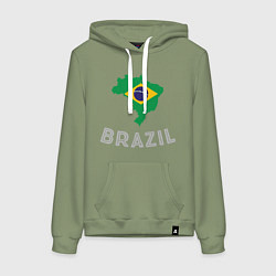Женская толстовка-худи Brazil Country