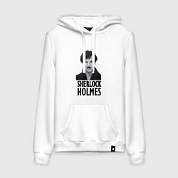 Толстовка-худи хлопковая женская Sherlock Holmes, цвет: белый