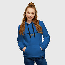 Толстовка-худи хлопковая женская Chrysler logo, цвет: синий — фото 2