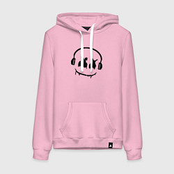 Толстовка-худи хлопковая женская Marshmello Music, цвет: светло-розовый