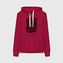 Толстовка-худи хлопковая женская System of a Down, цвет: маджента