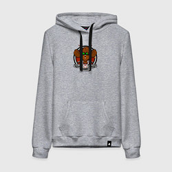 Толстовка-худи хлопковая женская Biker Mice from Mars Throttle, цвет: меланж