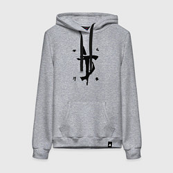 Толстовка-худи хлопковая женская DOOM Slayer, цвет: меланж