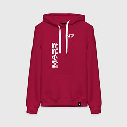 Толстовка-худи хлопковая женская MASS EFFECT N7, цвет: маджента