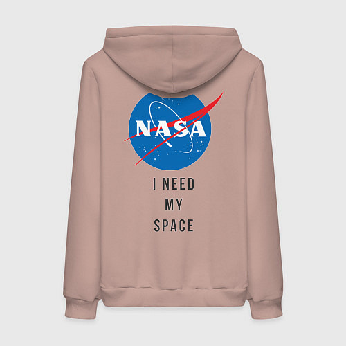 Женская толстовка-худи Nasa i need my space / Пыльно-розовый – фото 2