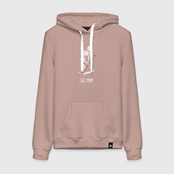 Толстовка-худи хлопковая женская Lil Peep, цвет: пыльно-розовый