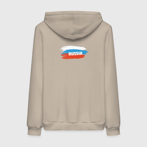 Женская толстовка-худи Хоккей Russia / Миндальный – фото 2