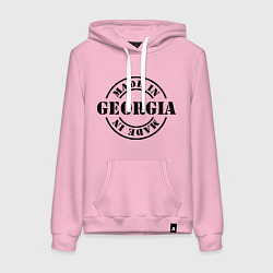 Толстовка-худи хлопковая женская Made in Georgia (сделано в Грузии), цвет: светло-розовый