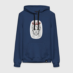 Толстовка-худи хлопковая женская Цирилла, цвет: тёмно-синий