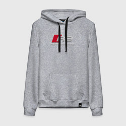 Толстовка-худи хлопковая женская AUDI RS, цвет: меланж
