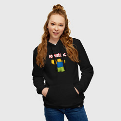 Толстовка-худи хлопковая женская ROBLOX, цвет: черный — фото 2