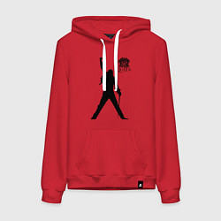 Толстовка-худи хлопковая женская Queen двусторонняя, цвет: красный