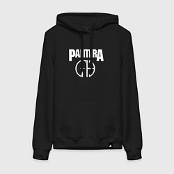 Толстовка-худи хлопковая женская Pantera, цвет: черный