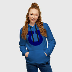Толстовка-худи хлопковая женская Ультрадесант (Ultramarines), цвет: синий — фото 2