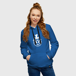 Толстовка-худи хлопковая женская Volkswagen Girl Z, цвет: синий — фото 2