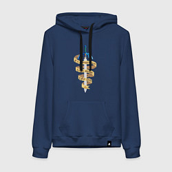 Толстовка-худи хлопковая женская The Legend of Zelda, цвет: тёмно-синий