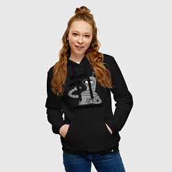 Толстовка-худи хлопковая женская BENDER убить всех человеков!, цвет: черный — фото 2