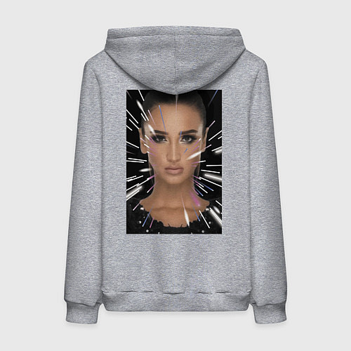 Женская толстовка-худи Ольга Бузова - знаменитость / Меланж – фото 2