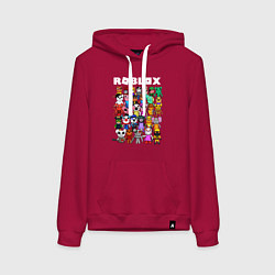 Толстовка-худи хлопковая женская ROBLOX PIGGY, цвет: маджента