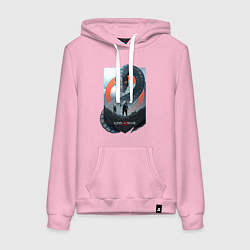 Толстовка-худи хлопковая женская Кратос и Атрей, цвет: светло-розовый