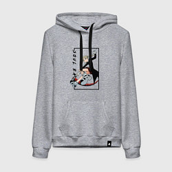 Толстовка-худи хлопковая женская Моя геройская академия, цвет: меланж