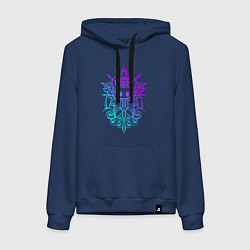 Толстовка-худи хлопковая женская HOLLOW KNIGHT ХОЛЛОУ НАЙТ, цвет: тёмно-синий