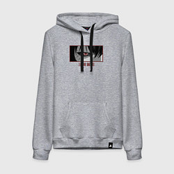 Толстовка-худи хлопковая женская Глаз Гуля, цвет: меланж