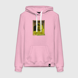 Толстовка-худи хлопковая женская Шрек в очках, цвет: светло-розовый