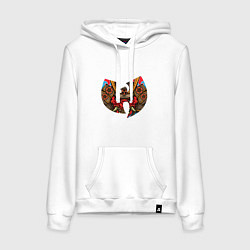 Толстовка-худи хлопковая женская Wu-Tang Dragon, цвет: белый