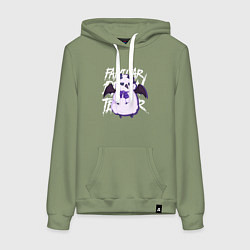 Толстовка-худи хлопковая женская Familiar Demon Teacher, цвет: авокадо