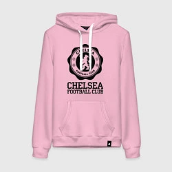 Толстовка-худи хлопковая женская Chelsea FC: Emblem, цвет: светло-розовый