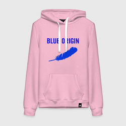 Женская толстовка-худи Blue Origin logo перо