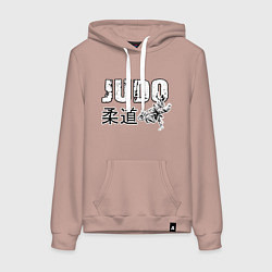 Толстовка-худи хлопковая женская Style Judo, цвет: пыльно-розовый