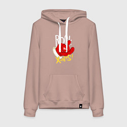 Женская толстовка-худи Red mittens Rock this xmas