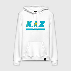 Толстовка-худи хлопковая женская KAZ, цвет: белый