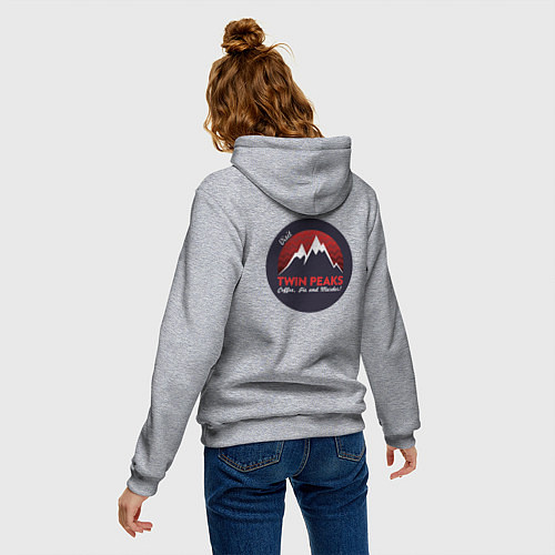 Женская толстовка-худи Твин Пикс 2022 ltd / Меланж – фото 4