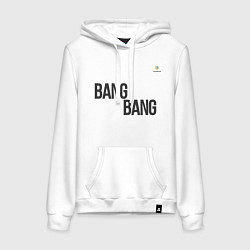 Толстовка-худи хлопковая женская BangBang, цвет: белый