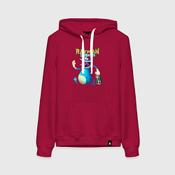 Толстовка-худи хлопковая женская Globox с фонарем Rayman, цвет: маджента