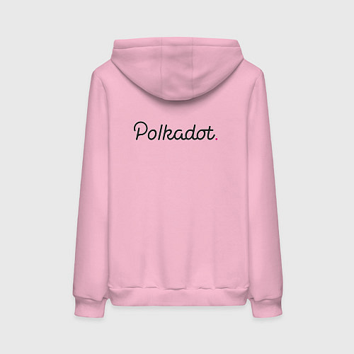 Женская толстовка-худи Криптовалюта Полкадот с тигром / Светло-розовый – фото 2