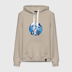 Толстовка-худи хлопковая женская Ведьма Ренни, цвет: миндальный