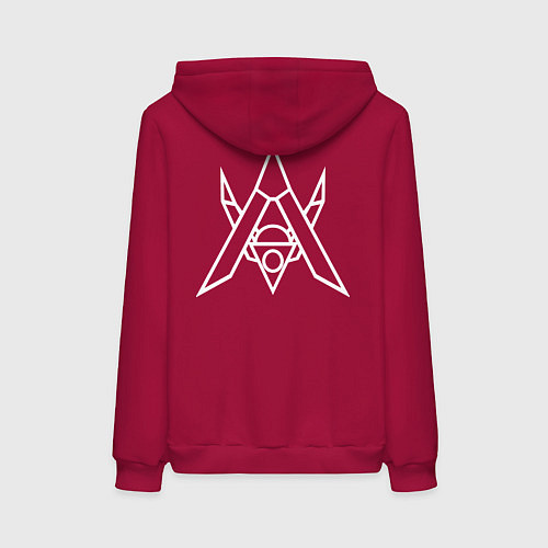 Женская толстовка-худи Alan Walker СПИНА / Маджента – фото 2