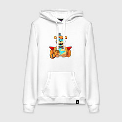 Толстовка-худи хлопковая женская Five Nights at Freddys: Security Breach - Глэмрок, цвет: белый