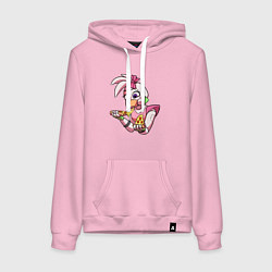 Толстовка-худи хлопковая женская Five Nights at Freddys: Security Breach - Глэмрок, цвет: светло-розовый