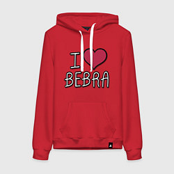 Женская толстовка-худи I love bebra