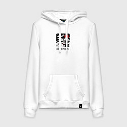 Толстовка-худи хлопковая женская I hate ppl, цвет: белый